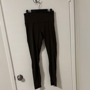 Lululemon Athletica Dark Green High-Waisted Leggings